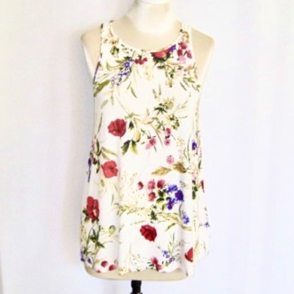 Anthropologie Floral Tank Top - Red, Green, Purple - Picture 4 of 13